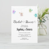 Moderne gekleurde hangende Mason Jars White Shower Kaart (Staand voorkant)