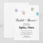 Moderne gekleurde hangende Mason Jars White Shower Kaart (Voorkant / Achterkant)