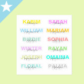 Moderne gekleurde script volledige namen, Beste wa Sticker
