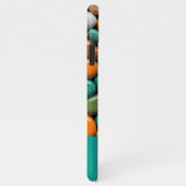 Moderne gekleurde stenen kiezelstenen Monogram M B iPhone Hoesje (Rechterkant)