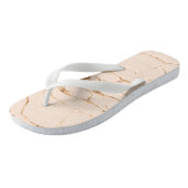 Moderne, gekraakte Gold Creme Stylist Professional Teenslippers (Schuin)