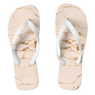 Moderne, gekraakte Gold Creme Stylist Professional Teenslippers