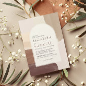 Moderne Gekruide Terra Cotta | Boho Bruiloft Kaart