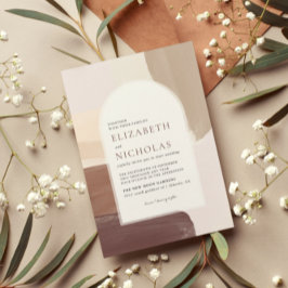 Moderne Gekruide Terra Cotta | Boho Bruiloft Kaart