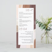 Moderne gekruide terracotta | Huwelijksmenu Menu (Staand voorkant)