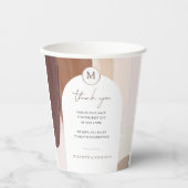 Moderne gekruide terracotta | Monogram bruiloft Papieren Bekers (Voorkant)
