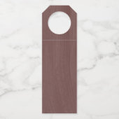 Moderne gekruide terracotta | Monogram-huwelijk Flessenhanger (Achterkant)