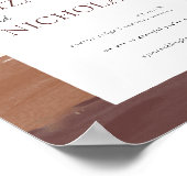 Moderne gekruide terracotta | Trouwwelkomstbord Poster (Hoek)