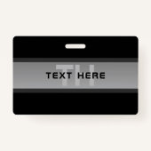 Moderne  gelaagde tekst | Zwart en grijs Badge (Voorkant)