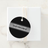 Moderne gelaagde tekst | Zwart en grijs Bedankjes Labels (In situ)