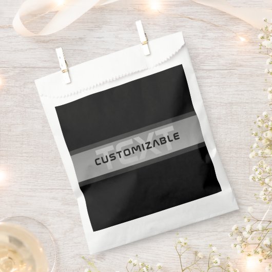 Moderne  gelaagde tekst | Zwart en grijs Bedankzakje (Geknipt)