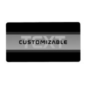 Moderne  gelaagde tekst | Zwart en grijs Etiket (Voorkant)