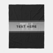 Moderne  gelaagde tekst | Zwart en grijs Fleece Deken (Voorkant)