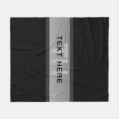 Moderne  gelaagde tekst | Zwart en grijs Fleece Deken (Voorkant (Horizontaal))