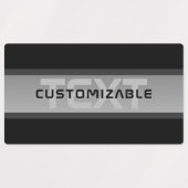 Moderne gelaagde tekst | Zwart en grijs Labels (Design 1)