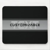 Moderne  gelaagde tekst | Zwart en grijs Muismat (Voorkant)