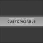 Moderne  gelaagde tekst | Zwart en grijs Sticker (Voorkant)