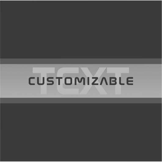 Moderne  gelaagde tekst | Zwart en grijs Sticker (Voorkant)