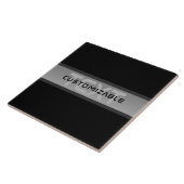 Moderne  gelaagde tekst | Zwart en grijs Tegeltje (Zijkant)