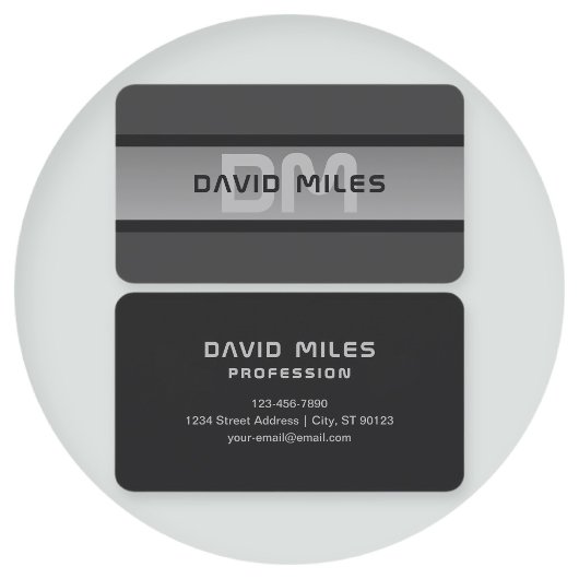 Moderne  gelaagde tekst | Zwart en grijs Visitekaartje