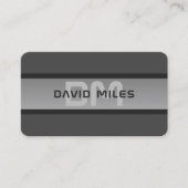 Moderne  gelaagde tekst | Zwart en grijs Visitekaartje (Voorkant)