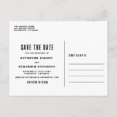 Moderne gelaagde typografie Foto Save the Date Aankondigingskaart (Achterkant)