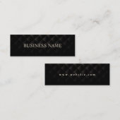Moderne gelaagde zwarte leder Professional Mini Visitekaartje (Voorkant / Achterkant)