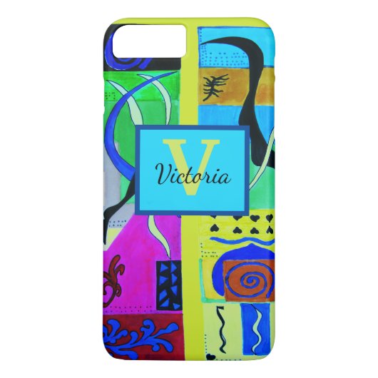 Moderne gele Abstracte inspiratie van matisse Case-Mate iPhone Case (Achterkant)
