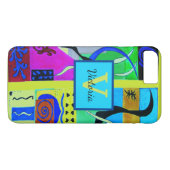 Moderne gele Abstracte inspiratie van matisse Case-Mate iPhone Case (Achterkant (Horizontaal))