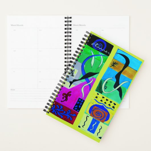 Moderne gele Abstracte inspiratie van matisse Planner (Display)