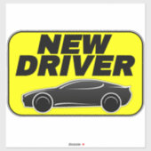 Moderne Gele Auto Sticker (Student Nieuw Bestuurde (Vel)
