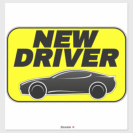 Moderne Gele Auto Sticker (Student Nieuw Bestuurde
