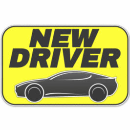 Moderne Gele Auto Sticker (Student Nieuw Bestuurde