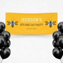 Moderne gele bij dag 4e vierde verjaardag feest