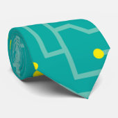 Moderne, gele, blauwe mannen aan het computercircu stropdas (Opgerold)