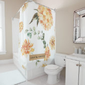 Moderne gele bloemen en speciale Kraft-cadeautjes Douchegordijn (In situ)