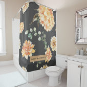 Moderne gele bloemen en speciale Kraft-cadeautjes Douchegordijn (In situ)