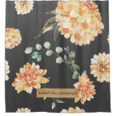 Moderne gele bloemen en speciale Kraft-cadeautjes Douchegordijn (Voorkant)