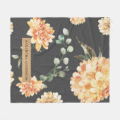 Moderne gele bloemen en speciale Kraft-cadeautjes Fleece Deken (Voorkant (Horizontaal))