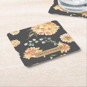 Moderne gele bloemen en speciale Kraft-cadeautjes Kartonnen Onderzetters (Schuin)