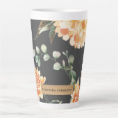 Moderne gele bloemen en speciale Kraft-cadeautjes Latte Mok (Voorkant)