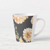 Moderne gele bloemen en speciale Kraft-cadeautjes Latte Mok (Rechts)