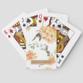 Moderne gele bloemen en speciale Kraft-cadeautjes Pokerkaarten (Achterkant)