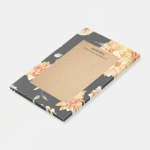 Moderne gele bloemen en speciale Kraft-cadeautjes Post-it® Notes (Schuin)