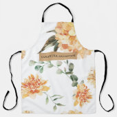 Moderne gele bloemen en speciale Kraft-cadeautjes Schort (Voorkant)