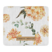 Moderne gele bloemen en speciale Kraft-cadeautjes Snijplank (Voorkant)