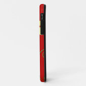 Moderne gele bloemen op rood Case-Mate iPhone case (Achterkant/links)