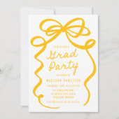 Moderne gele boog foto afstuderen partij kaart (Voorkant)