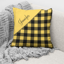 Moderne Gele Buffalo Plaid Check Patroonnaam