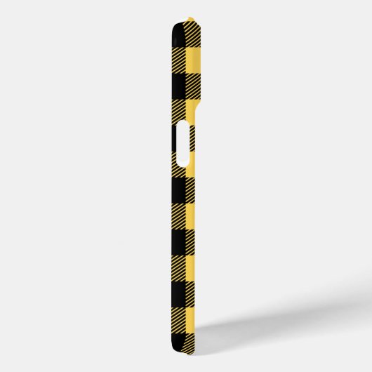 Moderne gele Buffalo Plaid geruite patroon Case-Mate iPhone Case (Achterkant / Rechts)